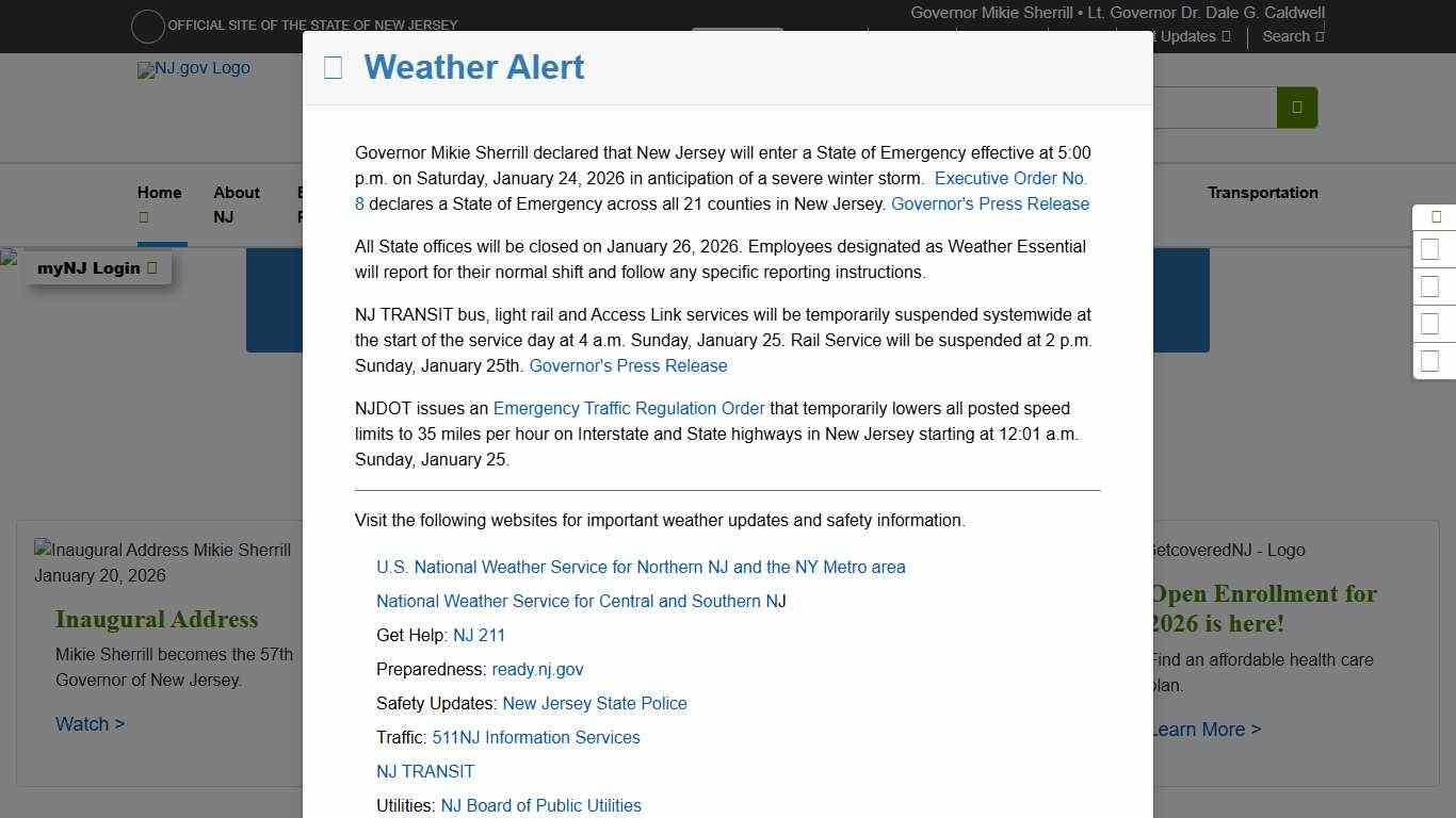 The Official Web Site for The State of New Jersey